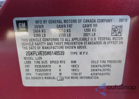 2017 GMC Terrain Denali from USA, damaged, VIN 2GKFLVE35H6148539